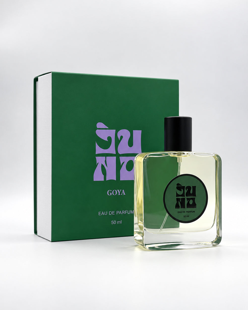 GOYA Eau de parfum 50 ml bottle and box by JUNO